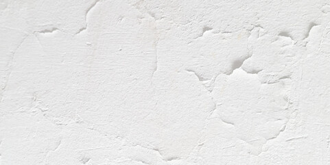 Beautiful white cement wall plastered surface background pattern. Clean white wall advertising backdrop. Concrete white wall. Seamless cracked off white stone smooth wall texture.	