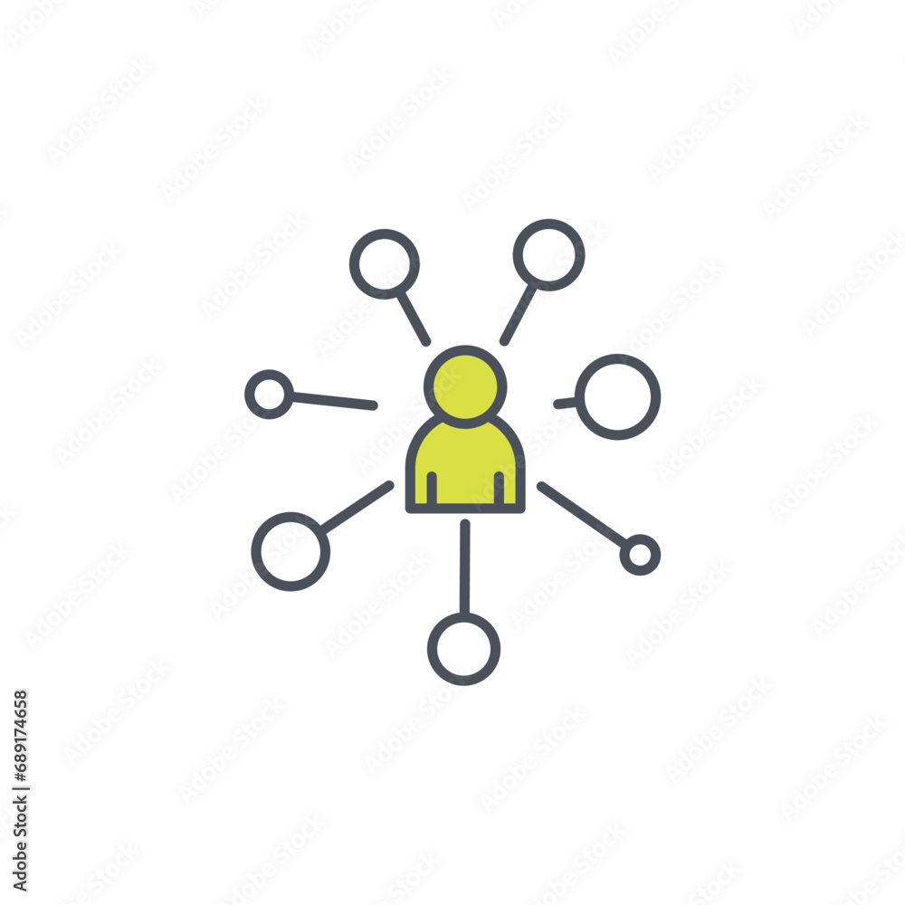 Poster vector sign of the connection symbol isolated on a white background. icon color editable.
