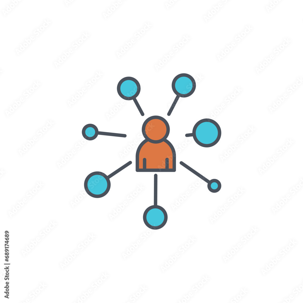 Poster vector sign of the connection symbol isolated on a white background. icon color editable.
