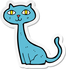 sticker of a cartoon cat