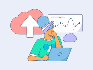 Business People Flat Vector Concept Operation Hand Drawn Illustration
