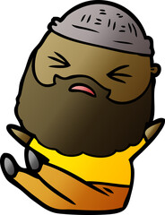 cartoon man with beard