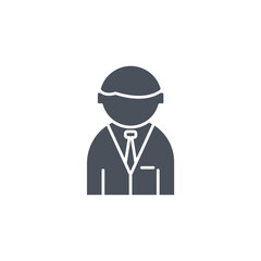 Vector sign of the businessman symbol isolated on a white background. icon color editable.