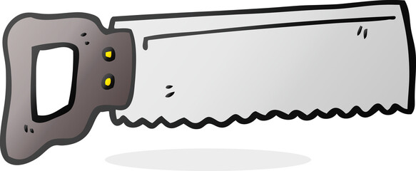 freehand drawn cartoon saw