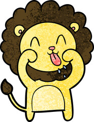 happy cartoon lion