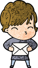 cartoon woman thinking