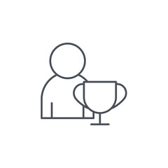Vector sign of the winner symbol isolated on a white background. icon color editable.