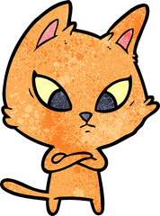 confused cartoon cat