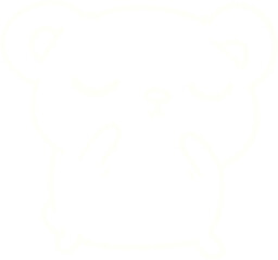 Cute Bear Chalk Drawing