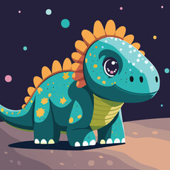 Little dino dragoon dinosaur cute illustration vector cartoon animal 