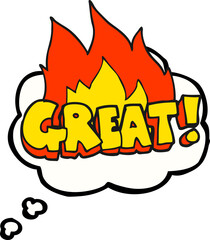 GREAT! freehand drawn thought bubble cartoon symbol