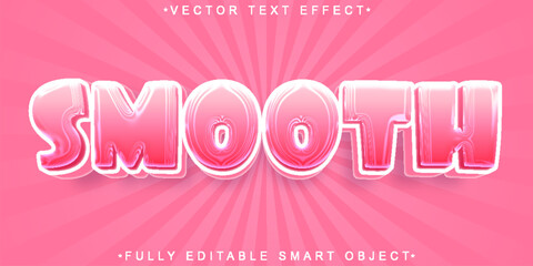 Pink Cute Smooth Vector Fully Editable Smart Object Text Effect