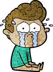 cartoon crying man