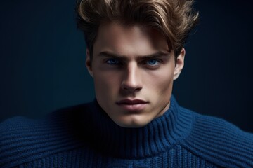 Obraz premium portrait of a young man in blue 