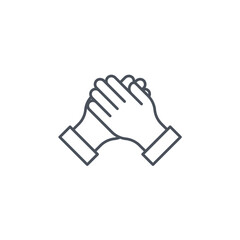 Vector sign of the cooperation symbol isolated on a white background. icon color editable.