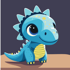 Little dino dragoon dinosaur cute illustration vector cartoon animal 