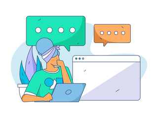 Business People Flat Vector Concept Operation Hand Drawn Illustration
