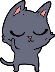 calm cartoon cat
