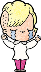 cartoon crying girl