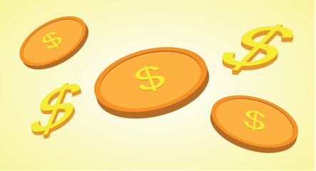 illustration of a coin with dollar sign