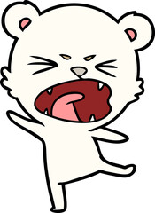 angry cartoon polar bear