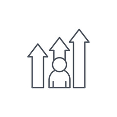 Vector sign of the career symbol isolated on a white background. icon color editable.