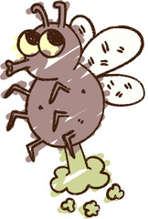 Gross Fly Chalk Drawing