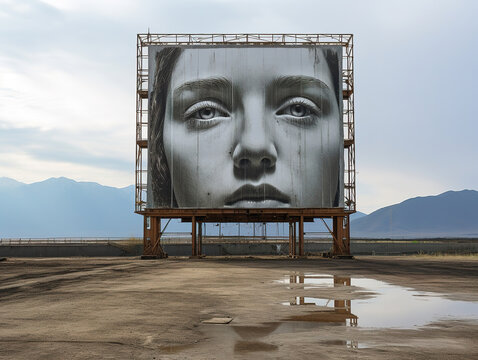 Vast Advertising: Giant Billboard Emerging in the Desert