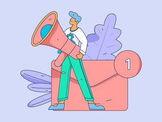 Business People Flat Vector Concept Operation Hand Drawn Illustration
