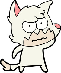 cartoon annoyed fox