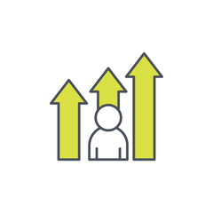 Vector sign of the career symbol isolated on a white background. icon color editable.