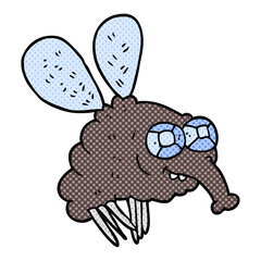 freehand drawn cartoon fly