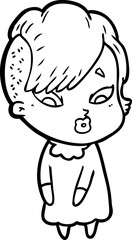 cartoon surprised girl