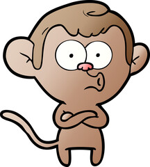 cartoon surprised monkey