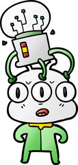 cartoon three eyed alien