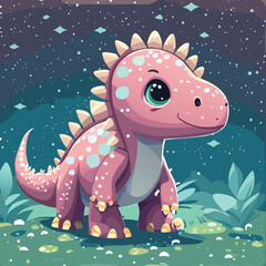 Little dino dragoon dinosaur cute illustration vector cartoon animal 
