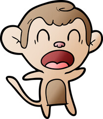 shouting cartoon monkey