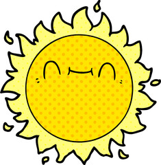 happy cartoon sun