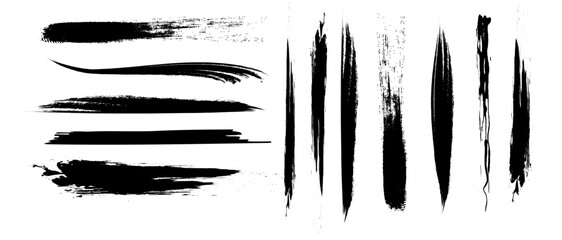 墨で書かれたブラシストローク