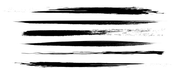 墨で書かれたブラシストローク