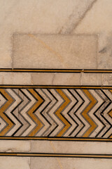 TajMahal architecture pattern detail on marble wall Agra India