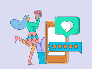 Business People Flat Vector Concept Operation Hand Drawn Illustration
