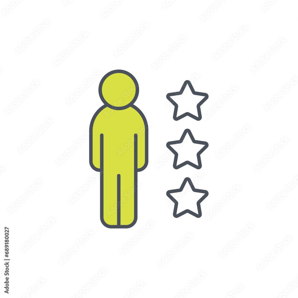 Poster vector sign of the experience symbol isolated on a white background. icon color editable.