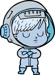 Fototapeta premium cartoon astronaut woman