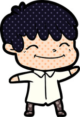 cartoon happy boy