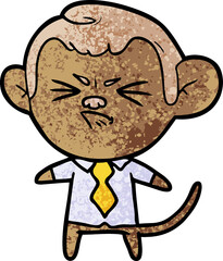 cartoon annoyed monkey