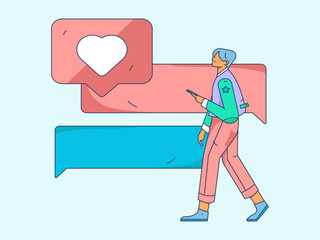 Business People Flat Vector Concept Operation Hand Drawn Illustration
