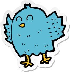 sticker of a cartoon bird