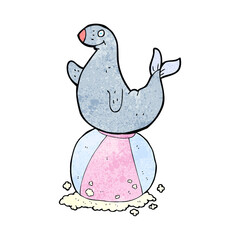 cartoon seal with ball