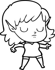 cartoon elf girl